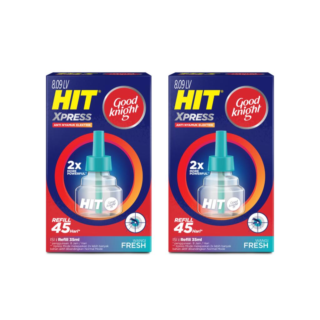 Hit Good Knight Xpress Refill Fresh 45 Hari x2- Refill Obat Nyamuk Elektrik - Bunuh Nyamuk Penyebab Demam Berdarah (DBD)