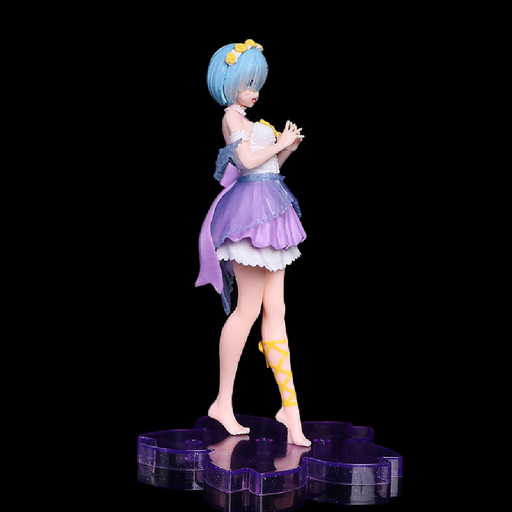 Xo Angel Rem Figure Zero-Starg Life in Another World Purple Dress Rem Model Boneka OL