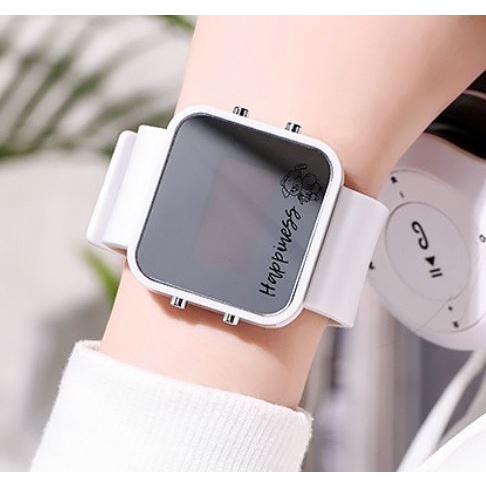 JAM TANGAN WANITA PRIA DIGITAL LED GLASS KOREA STYLE