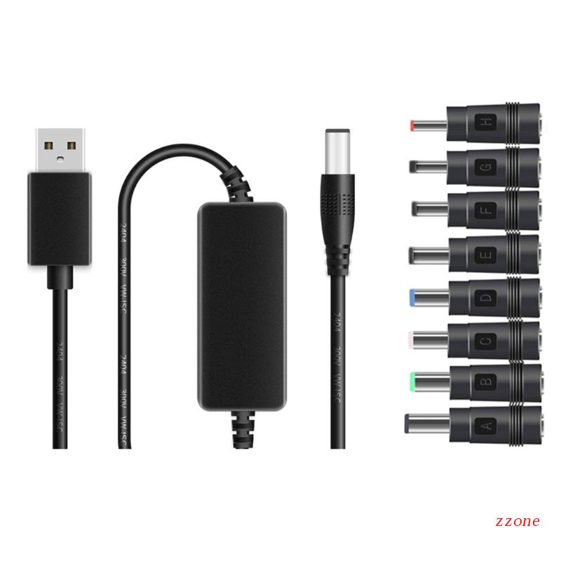 Zzz USB 5V Ke DC 9V 12V Adapter Converter Kabel Jack USB Ke8 DC Untuk Router Speaker