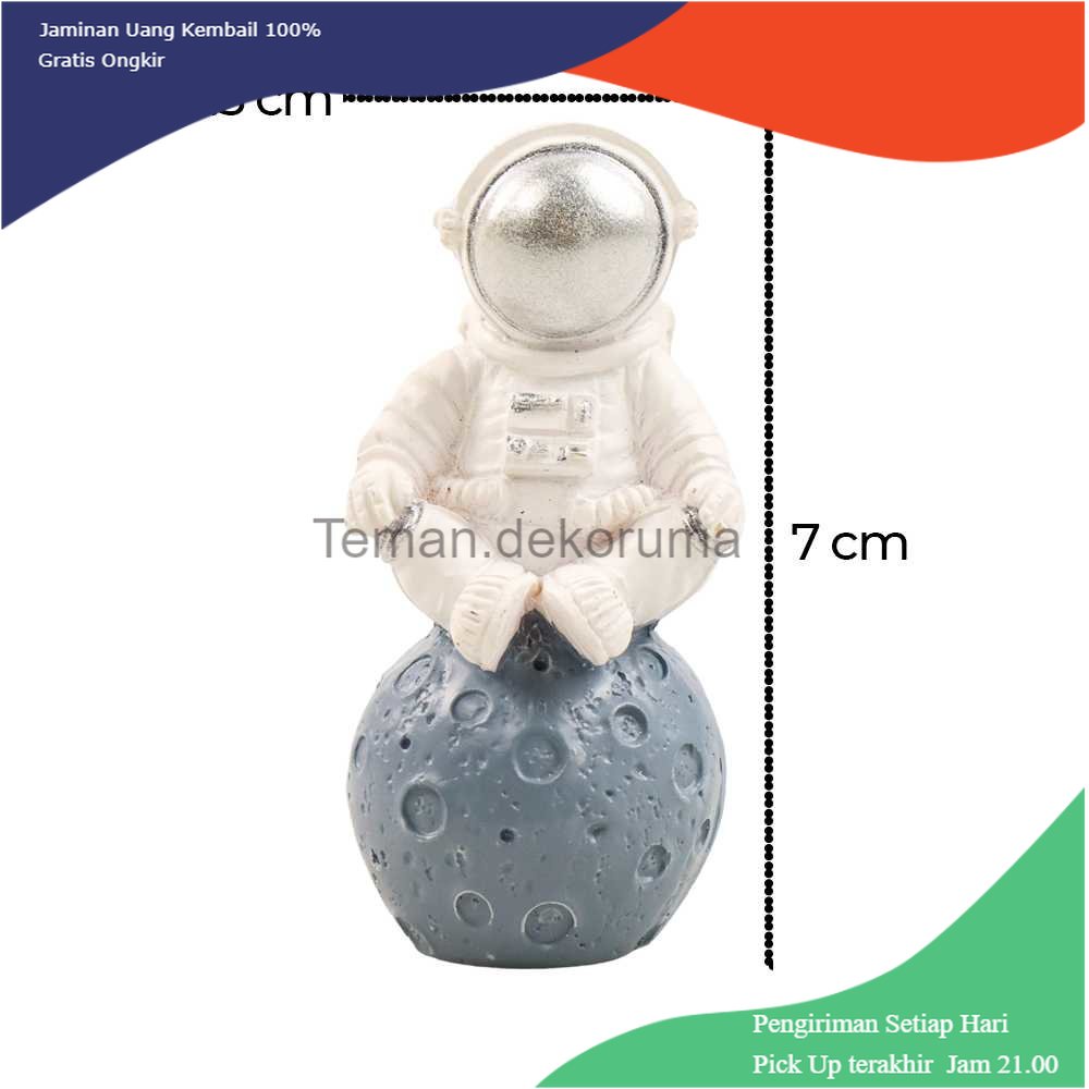 TD - DEK Kalazo Pajangan Dekorasi Kamar Anak Figure Astronot Spaceman Resin - KL10