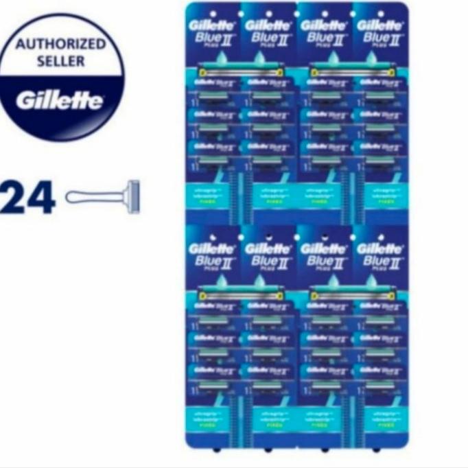 BEST SALES GILLETTE ALAT CUKUR GOAL 2 BLUE ISI 24PCS ORIGINAL