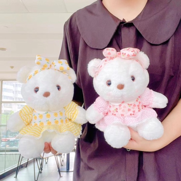 

Promo Boneka Bear Pita pakai dress motif bunga bahan plush - Dress Kuning Berkualitas