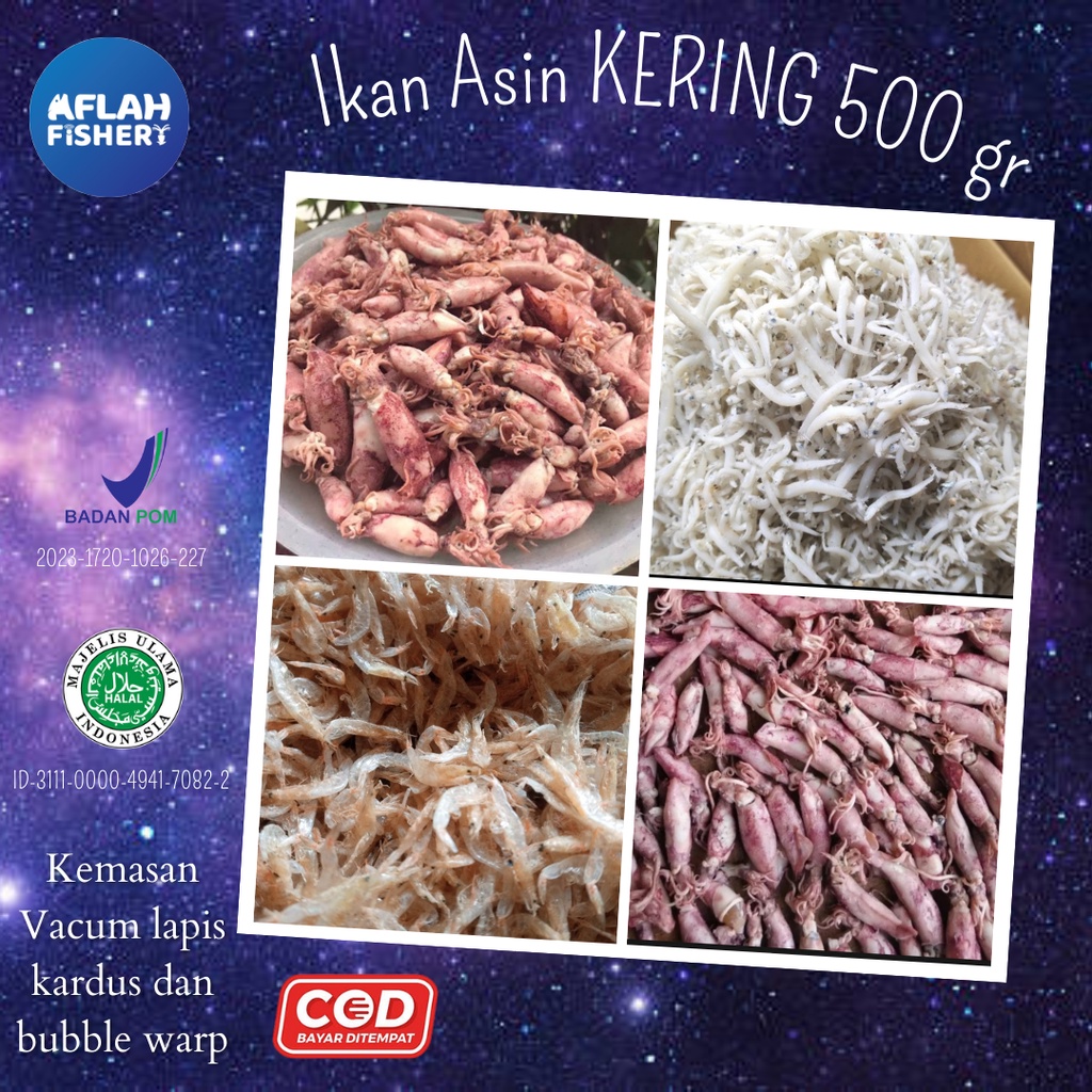 

Ikan Asin kering kemasan vacum 500gr