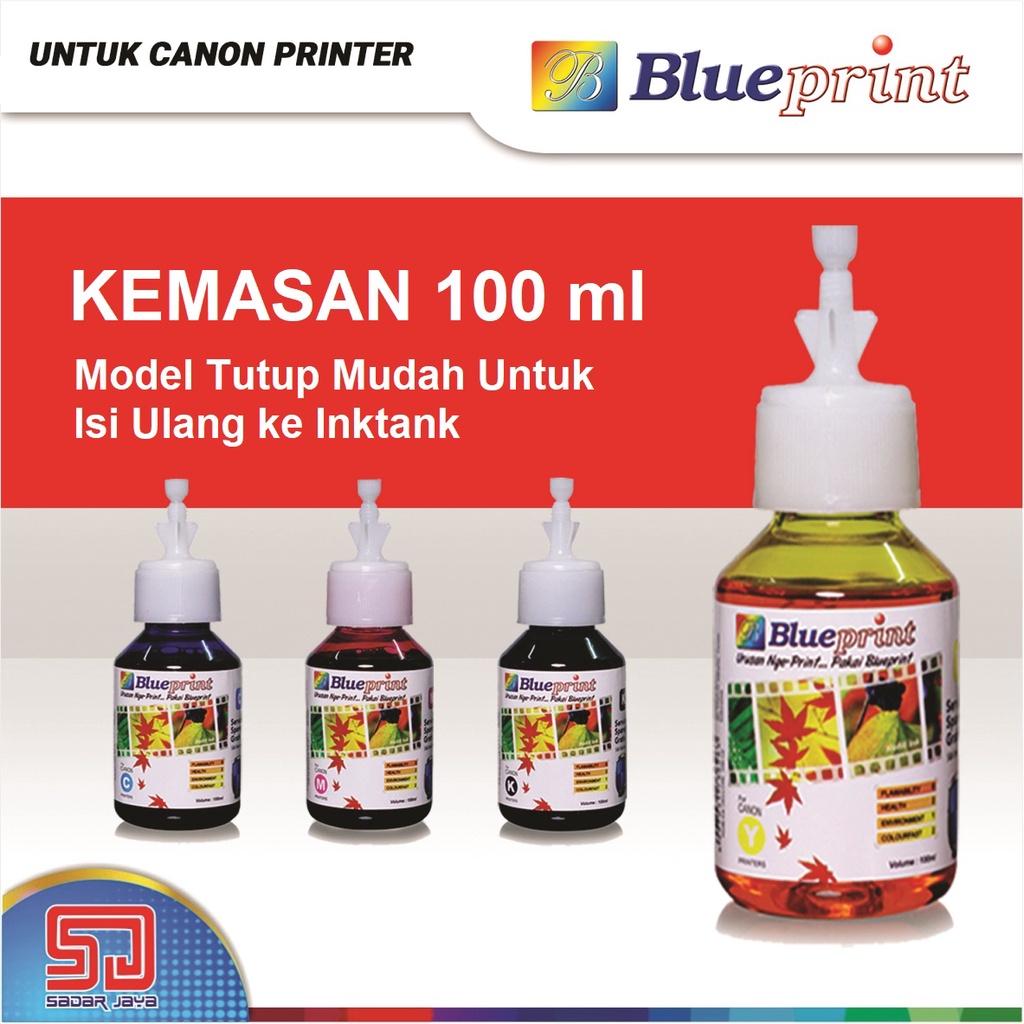 Tinta Canon 100ml Blueprint Tinta Refill Tinta Printer Canon IP 2770 MP 287 G1000 dll