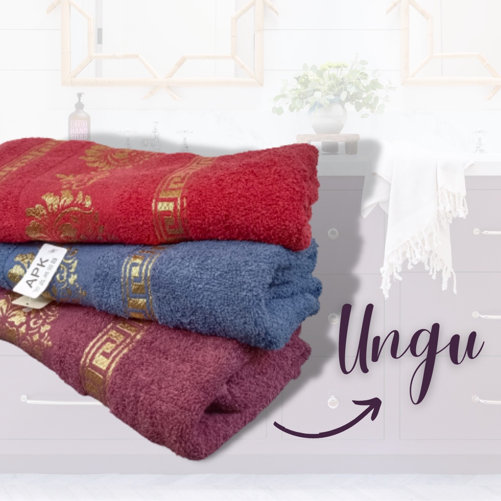 NEW Handuk mandi katun 70x140cm /Handuk Katun Motif / handuk dewasa tebal dan lembut
