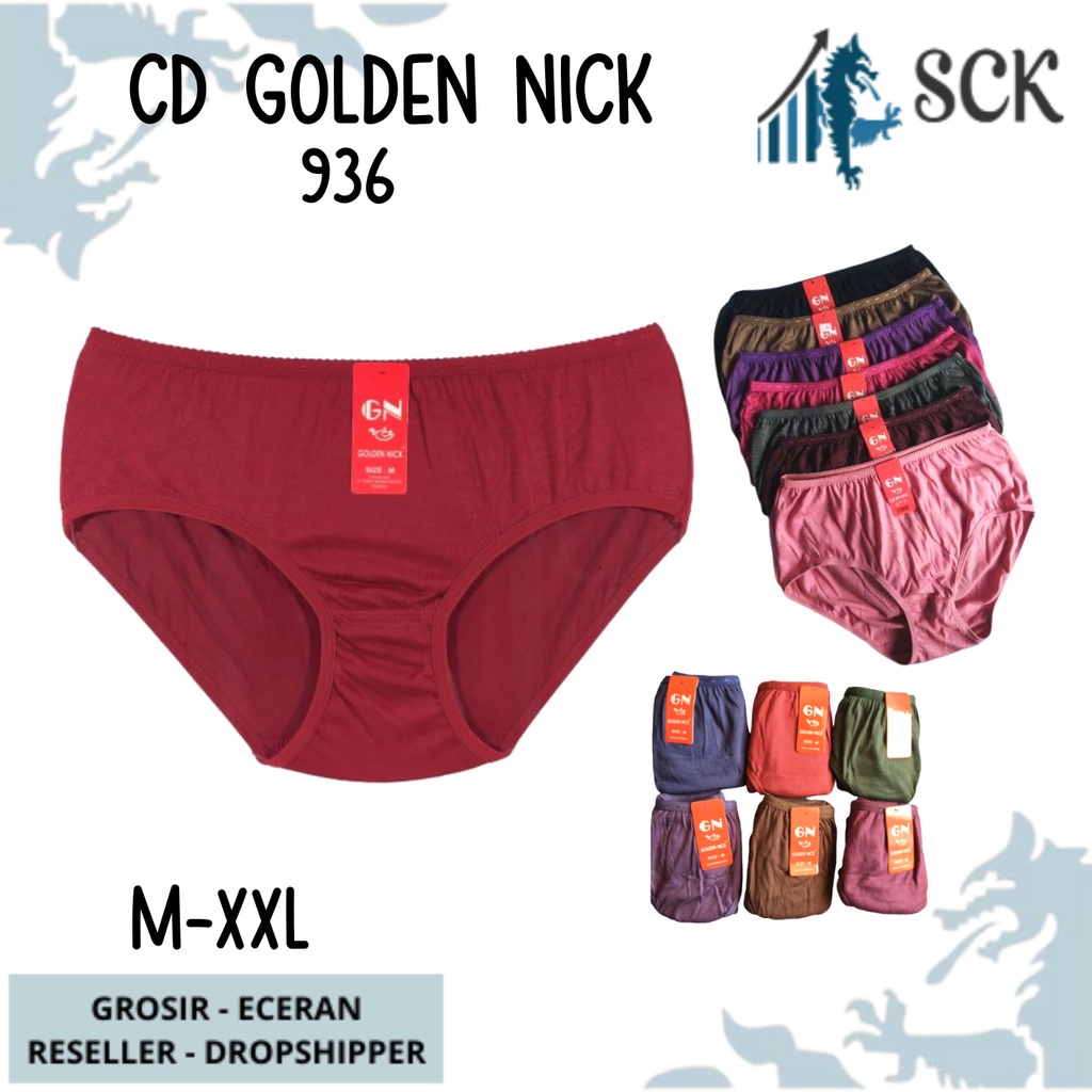 [ISI 3] CD Wanita GOLDEN NICK 936 Khusus Warna Tua / Pakaian Dalam Wanita Katun Halus - sckmenwear GROSIR