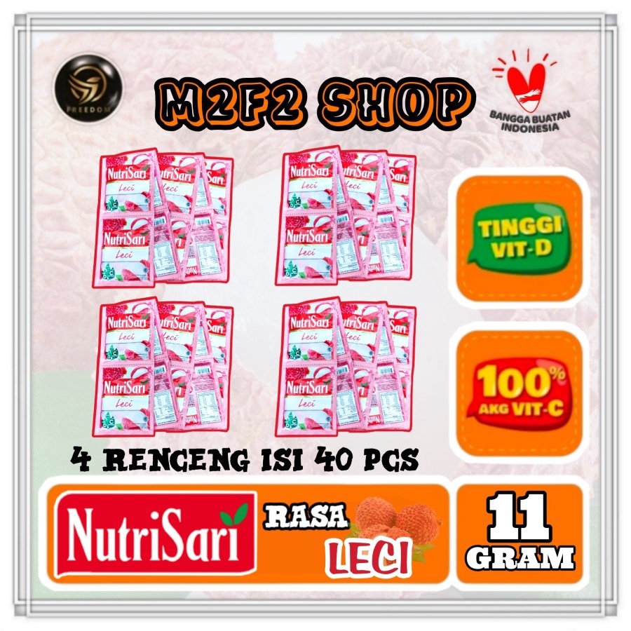 

NutriSari Minuman Serbuk Rasa Leci Sachet - 11 gr (Kemasan 4 Renceng)