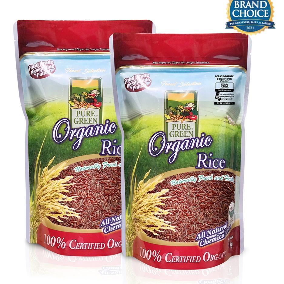 

♂ Puregreen Organic Rice Beras Organik Beras Merah (Red Rice) paket 2 x 1kg ۩