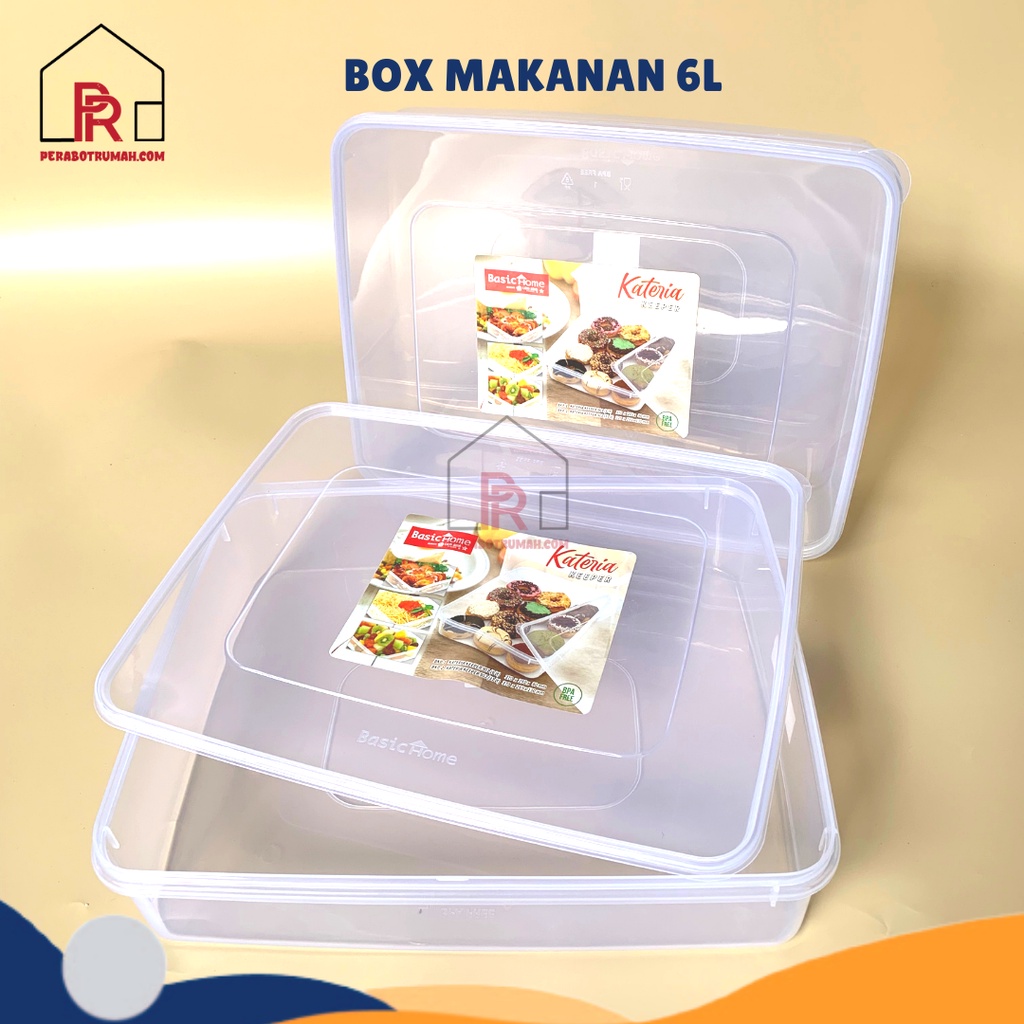 Box Donat Plastik Tebal  / Kateria Keeper 6 L / Kotak Bening Tempat Penyimpanan Makanan