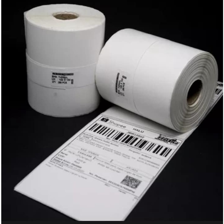 

kertas thermal 100x150 / kertas label thermal barcode 100x150 isi 350 / Label thermal 100x150 isi 500 / Label thermal barcode Roll A6 / KERTAS STIKER RESI LABEL THERMAL ROLL A6