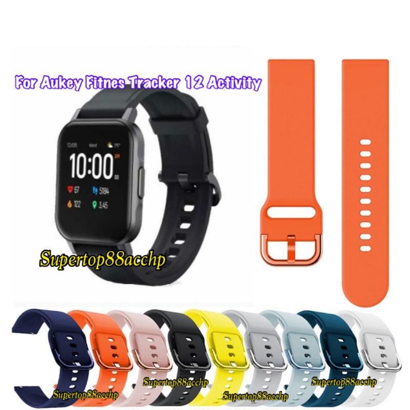 Strap Aukey Fitnes Tracker 10 Activity SW-1 / Fitnes 12 Activity Tali Jam Rubber Colorful Buckle Model Active