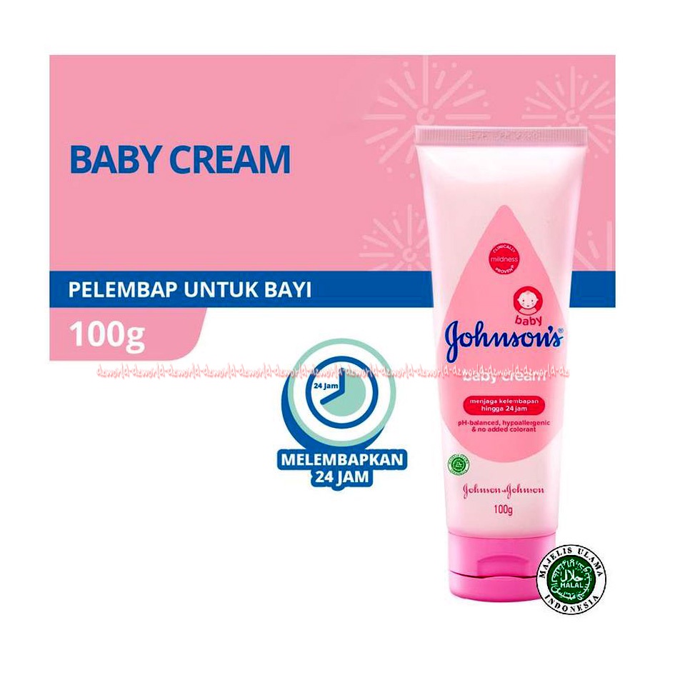 Johnson's Baby Cream 100gr Menjaga Kelembabapn Kulit Bayi Johnson Johnson Beby Krim Lotion Bayi Jonson Creams