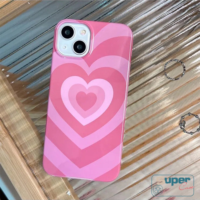 IPHONE  Casing Ponsel Pink Rose Merah Glossy Kompatibel Untuk Iphone7 8 Plus XR X XS 11 14 13 12 Pro Max Max SE 2020 Gradiasi Cinta Hati Halus Lembut Tpu Silicon Back Cover Cases