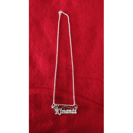 Kalung perak anak, tempah nama