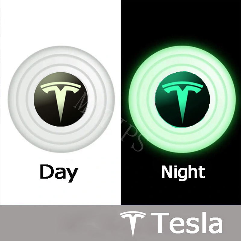 Tesla 4per8 /12 /16Pcs New Luminous Type Car Door Trunk Anti Shock Tabrakan Pad Stiker Silikon Mengurangi Kebisingan Penyangga Untuk Model3 Y X