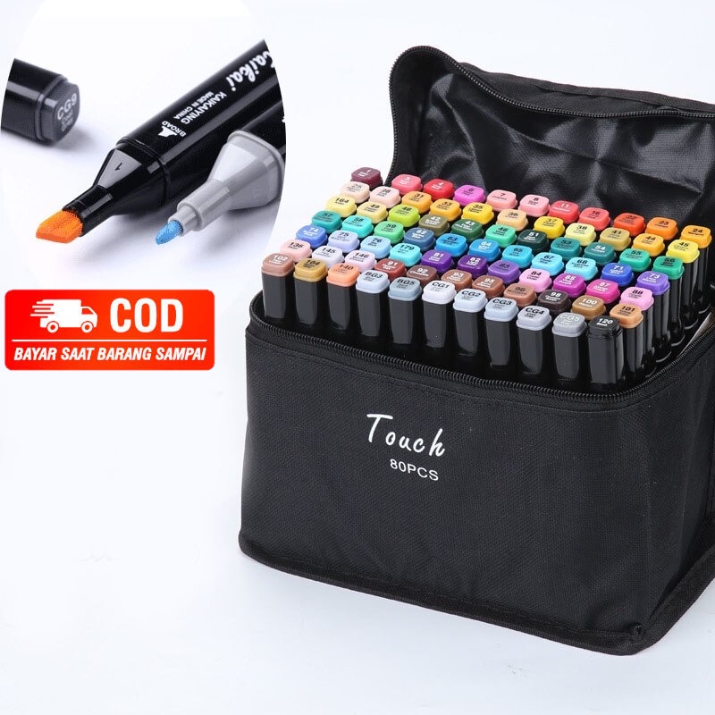 

COD Spidol Stabilo 12-80 Warna Dual Side Fine Art Brush Pen Animation Marker Set Sketsa