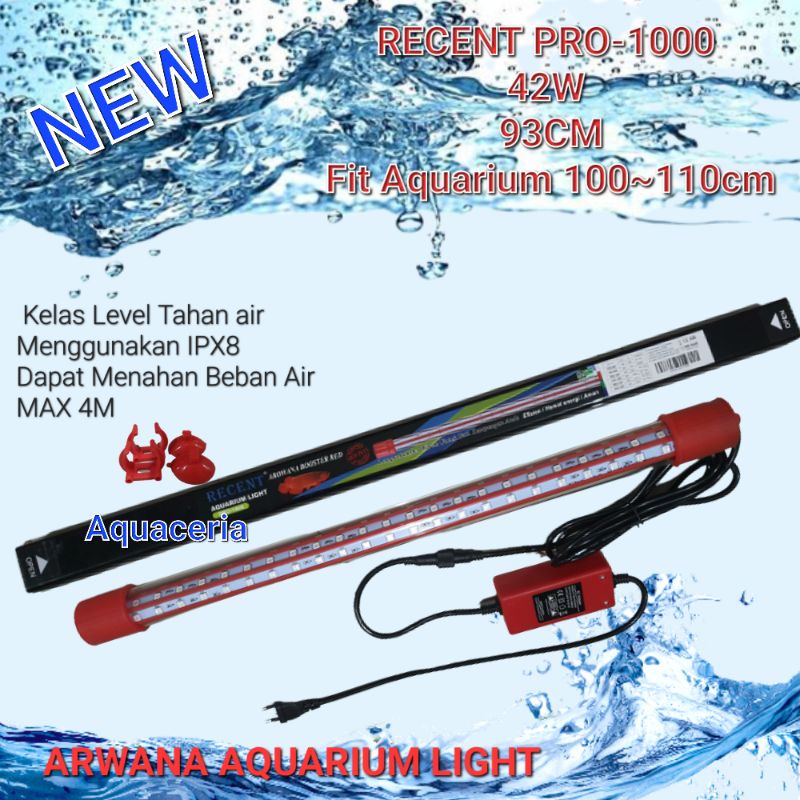 Lampu Aquarium Recent PRO 1000 LED RED VIEW PLUS Lampu ARWANA contest
