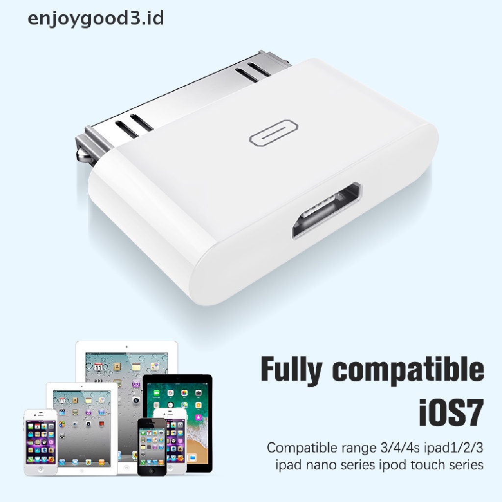 【 Rready Stock 】 Micro Usb to 30 Pin Charger Converter Adapter for Apple Phone 4 4s 3gs Ipod Data Ssynchronization Adapter （ ID ）