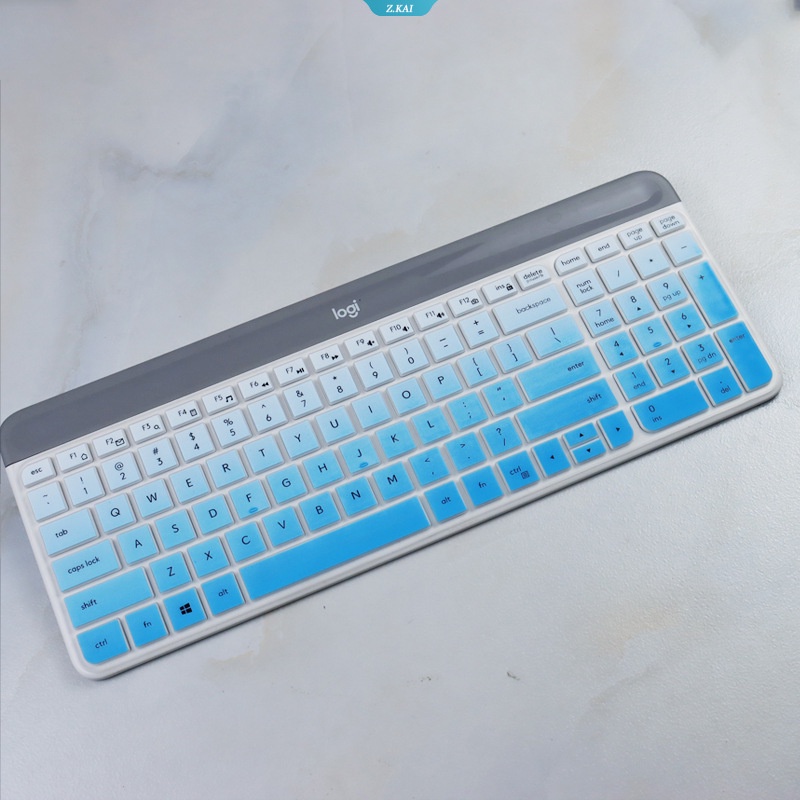 Perlindungan keyboard laptop Tahan Air 15.6-inch Logitech MK470 K580 keyboard Nirkabel Ramping Silikon Tahan Debu keyboard laptop Desktop Nirkabel Tahan Debu [ZK]