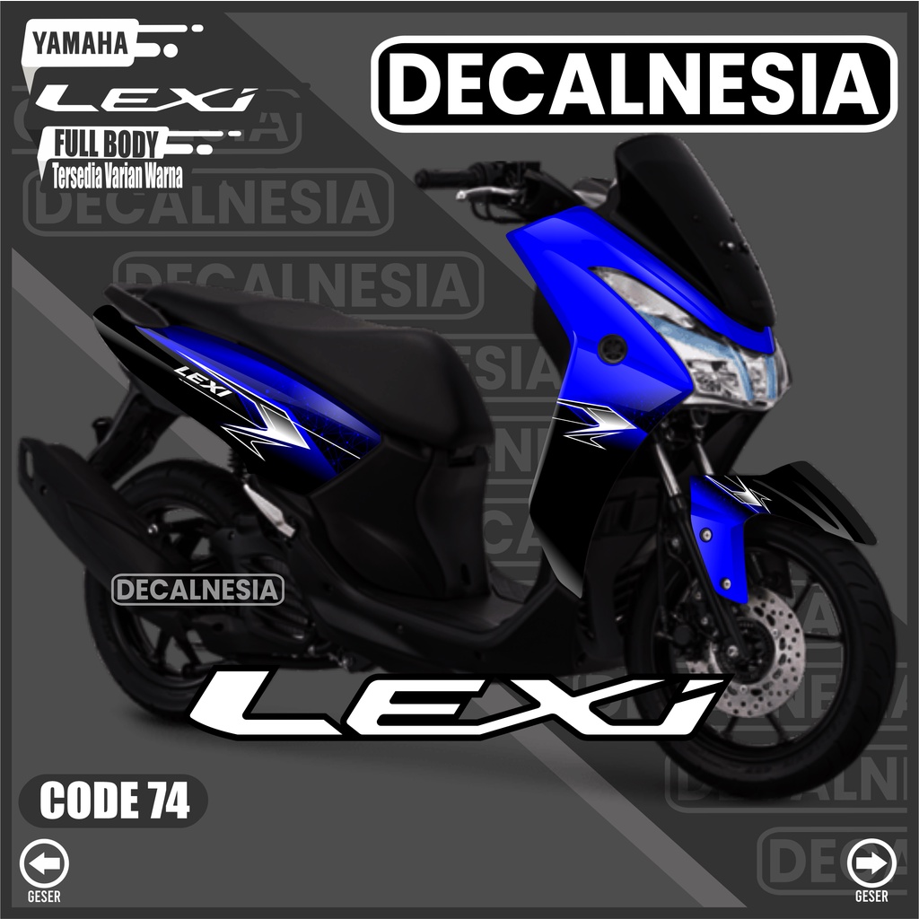 Decal Sticker Lexi Full Body Stiker Motor Yamaha S ABS Variasi Modifikasi Simple Racing Decalnesia K