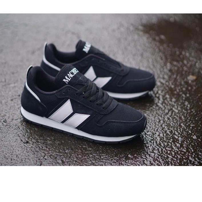 ✻ Macbeth Jogging Classic For Men's Casual Shoes Black White ֍