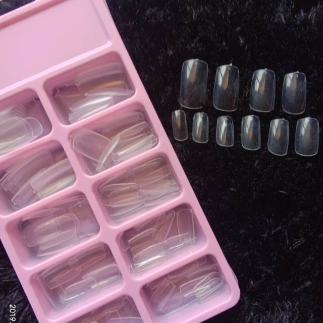 Kuku Palsu Box Mika Pink isi 100pcs / Nail Art / Fake Nails