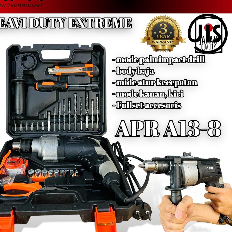 ♝ MESIN BOR TEMBOK 13mm APR JAPAN A13-6 FULSET HUJIA 10mm  JLD RYU RID 13-1 REB impact drill BETON T