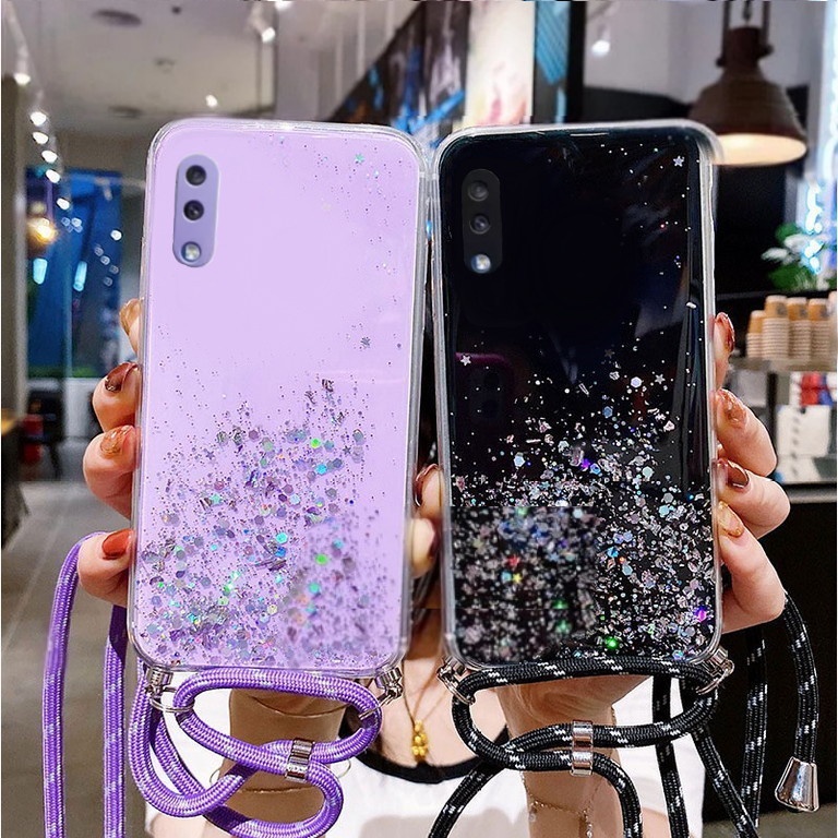 CASE GLITER + TALI ( SAMSUNG A02 / M02 ) SILIKON HP TERLARIS 2023 - PGC MALL