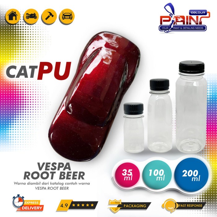 Cat PU Root Beer 1 Liter | Inspired Warna Vespa Red Root Beer