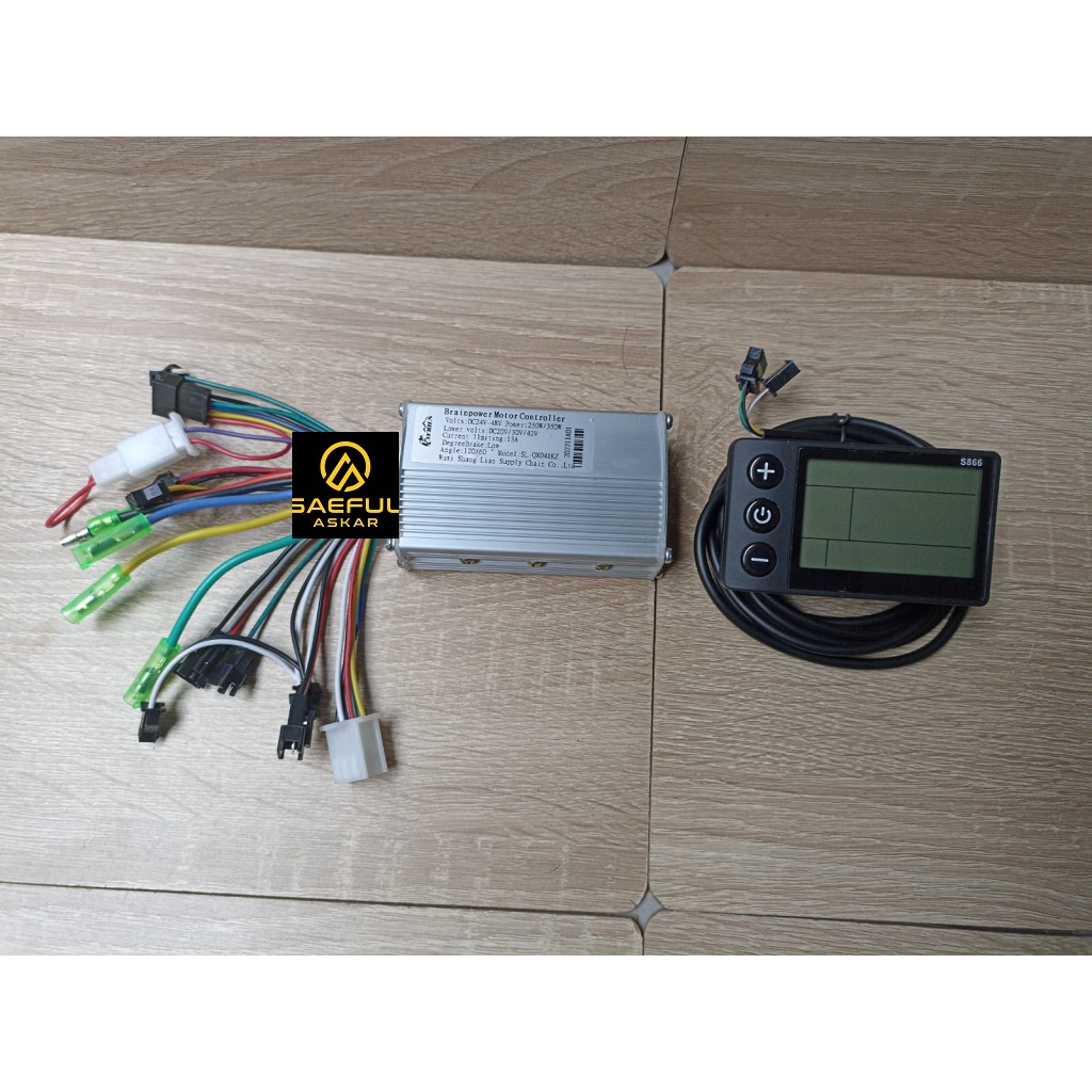 SET Controller Brushless BLDC  24v 36v 48v 250watt 350watt + LCD Display Sepeda Listrik