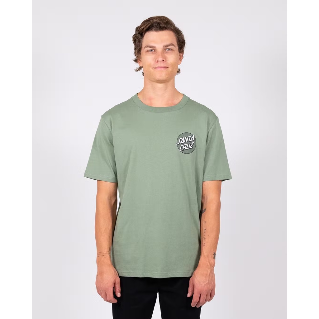 Santa Cruz Descend Dot Green Tee