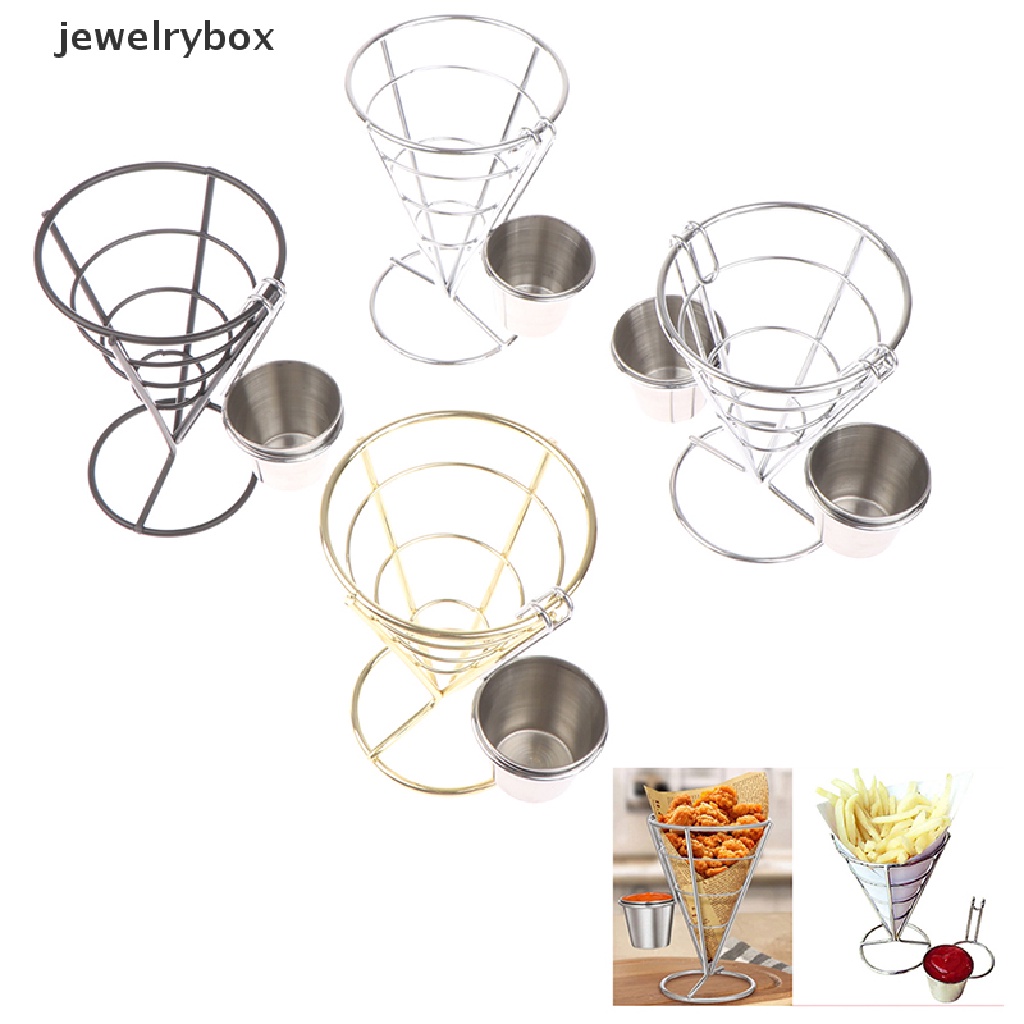 [jewelrybox] 1pcs French Fry Stand Cone Keranjang Tempat Kentang Goreng Ikan Dan Keripik Dan Appetizers Boutique