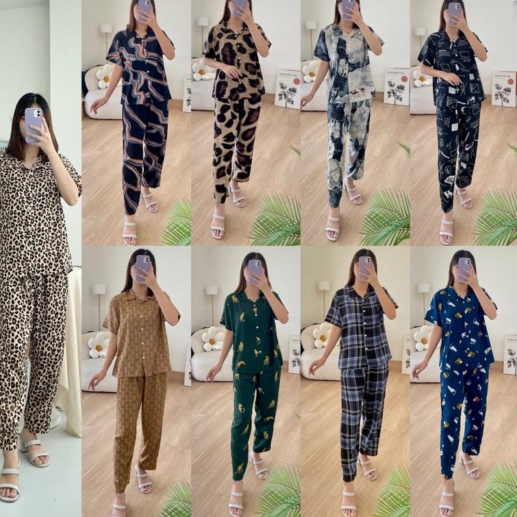 ☃ Piyama Rayon Set / Set Piyama Rayon Panjang / Piyama Panjang Rayon / Stelan Rayon / Rayon Set ✷
