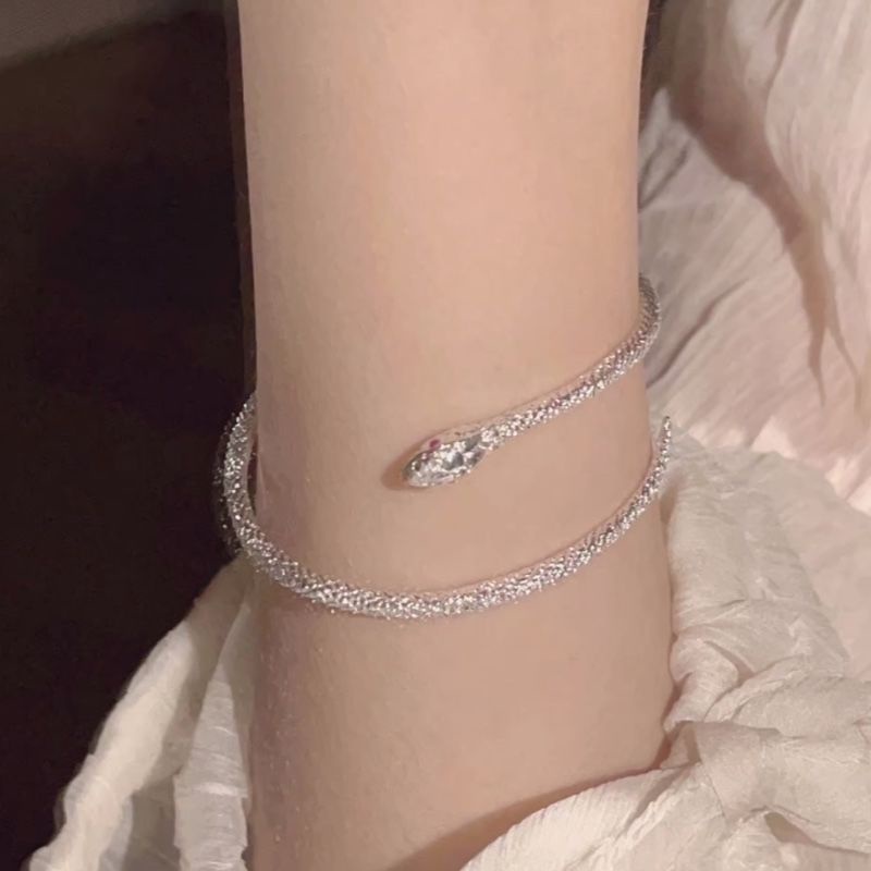 Gelang Ular Warna Perak Baru Untuk Wanita Kepribadian Fashion Sederhana Yang Dapat Disesuaikan Gelang Perhiasan Pernikahan Hadiah Ulang Tahun