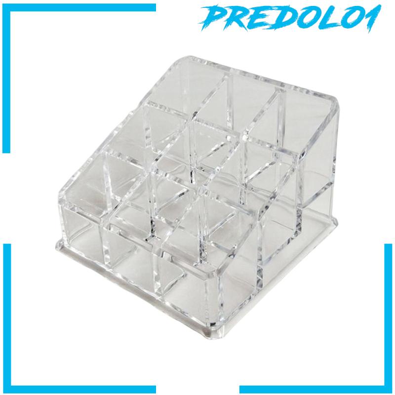 [Predolo1] Wadah Tempat Lipstik Bahan Stainless Steel 9slot Untuk Brushes Lipstik