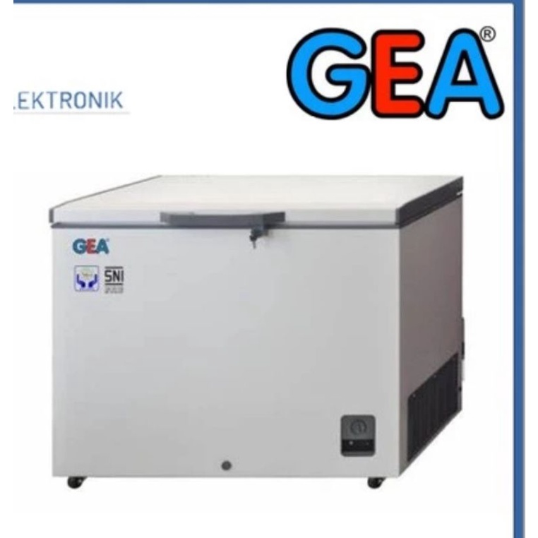 freezer merk GEA kapasitas 200 liter lt second preloved bekas