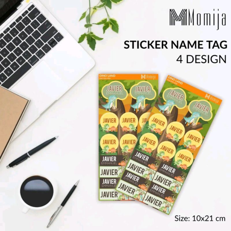 

MOMIJA PROJECT - Sticker Label Nama Waterproof "DINOLAND" isi 96Pcs