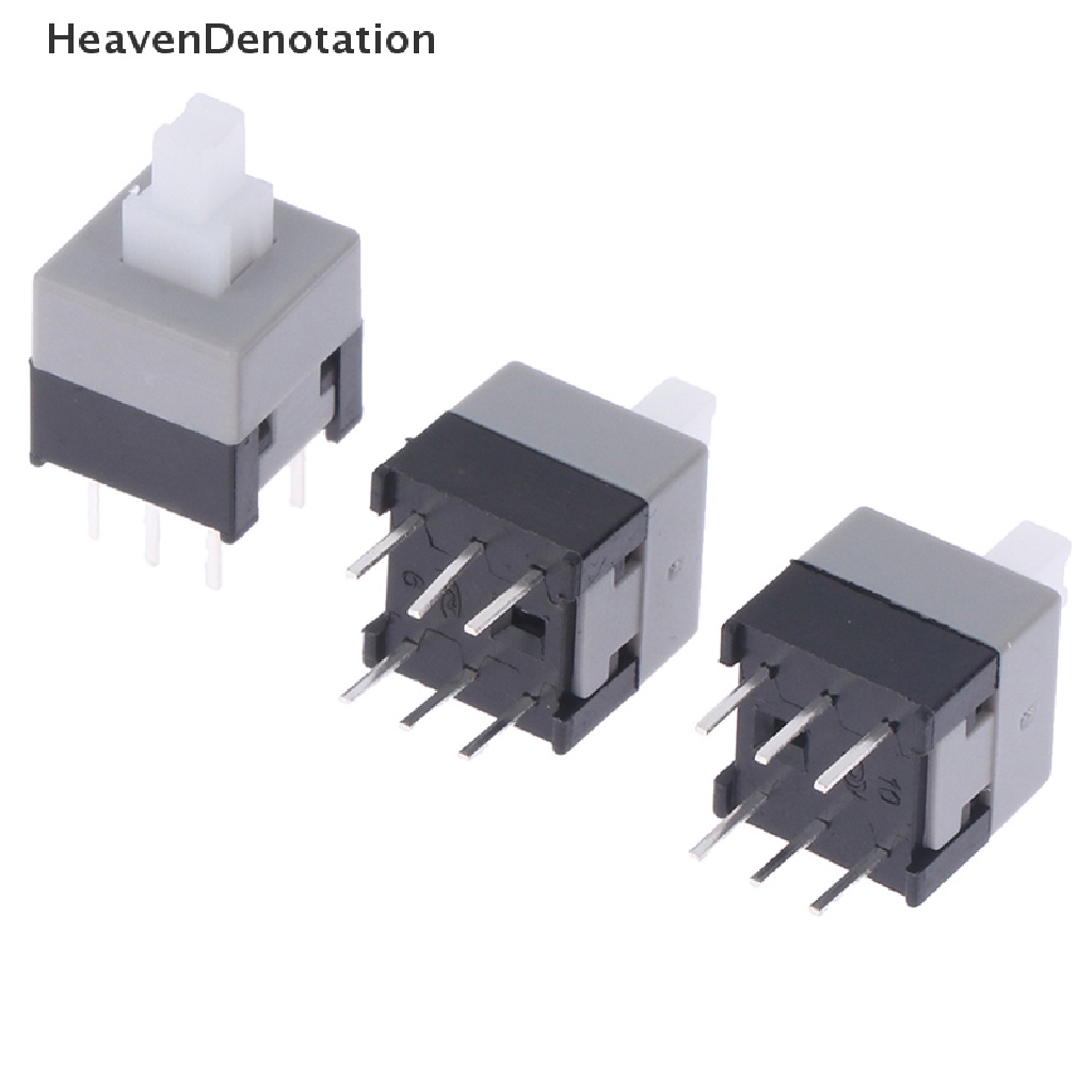 [HeavenDenotation] 8.5 * 8.5MM Self-Locking Switch Square Head Double-Row 6feet 3X3 Tombol Saklar HDV