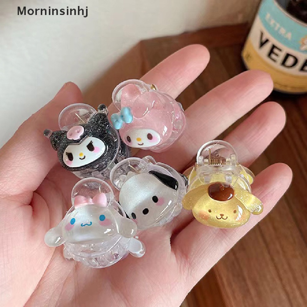 Mornin Kawaii Kuromi Cinnamoroll My Melody Kartun Boneka Fashion Gadis Cakar Kecil Klip Hiasan Kepala Poni Lucu Klip Hair Claw Aksesoris Rambut Anak id