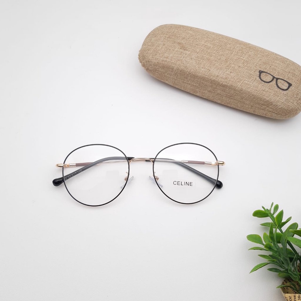 Kacamata Normal Minus Cyl Progresive Photocromic Blucromic Blueray / fr 2702 ar