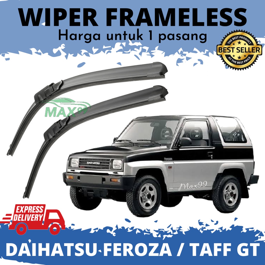 Wiper Feroza Taft GT Frameless - Wiper Mobil Feroza Taff GT Pisang - Max99