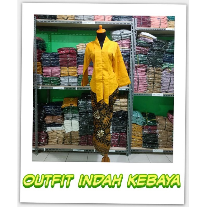 IndahKebaya • SETELAN KEBAYA FLOY BALOTELLI / 13 WARNA BEST SELLER / FLOY KUTUBARU ENCIM / KEBAYA PESTA ACARA NATALAN KARTINI KONDANGAN SERAGAMAN / WARNA MERAH CABE NAVY SILVER HITAM PUTIH MAROON PINK FANTA DUSTY GOLD TOSCA HIJAU BOTOL SALEM