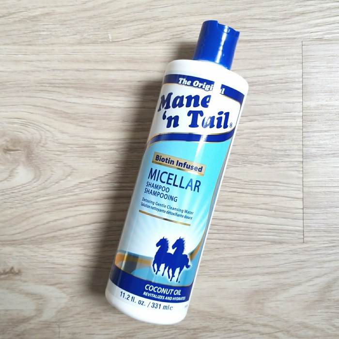 ✿ BISA COD✿ Mane n Tail BIOTIN MICELLAR Shampoo 331ml Shampo Kuda Vitamin B7