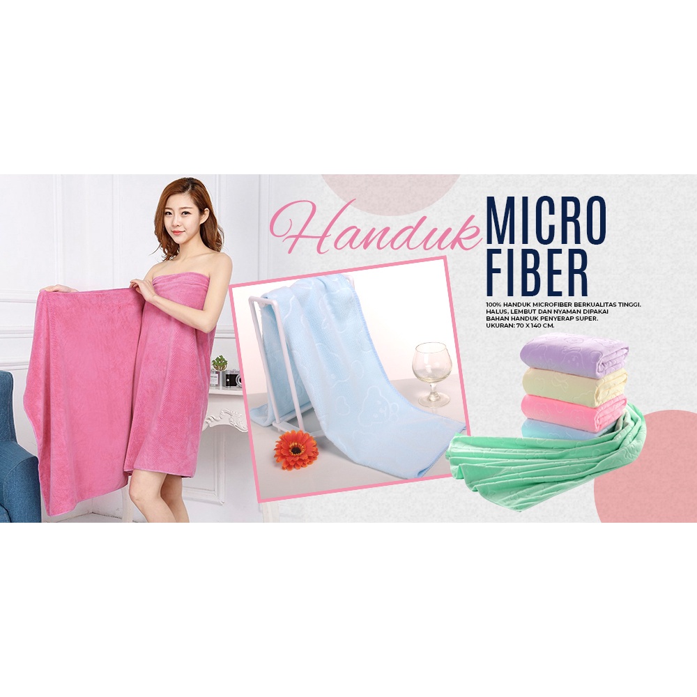 Handuk Travel Microfiber Dewasa Warna Cantik kode zha01 - by CS1