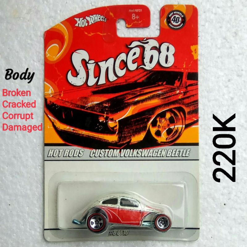 Hot Wheels Since 68 VW Volkswagen Custom Beetle Cracked Body