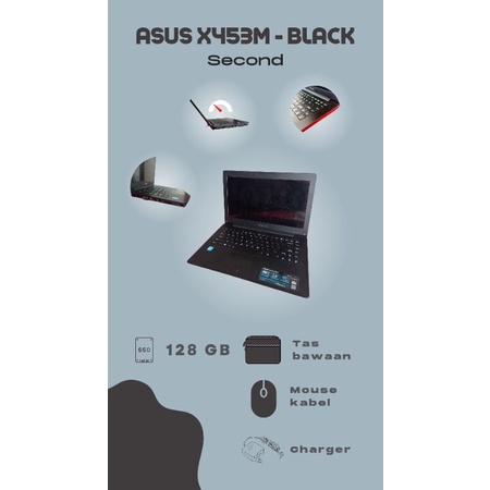 Laptop Second Murah ASUS X453M BLACK 2/128