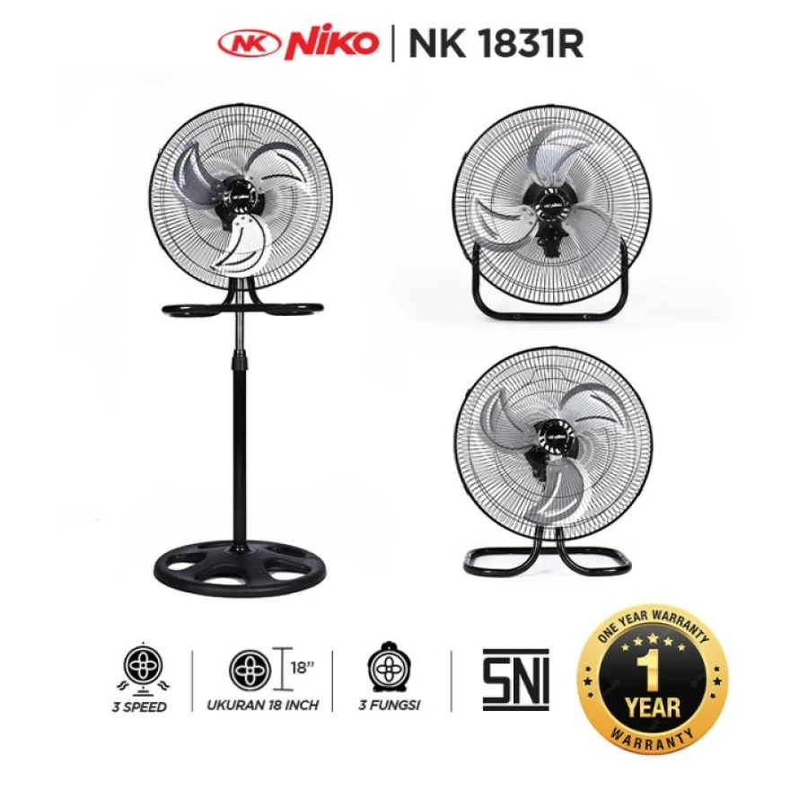 NIKO Industrial Fan 3 in 1 [18&quot;] - NK - 1831 KIPAS ANGIN 3 FUNGSI 18  INCH