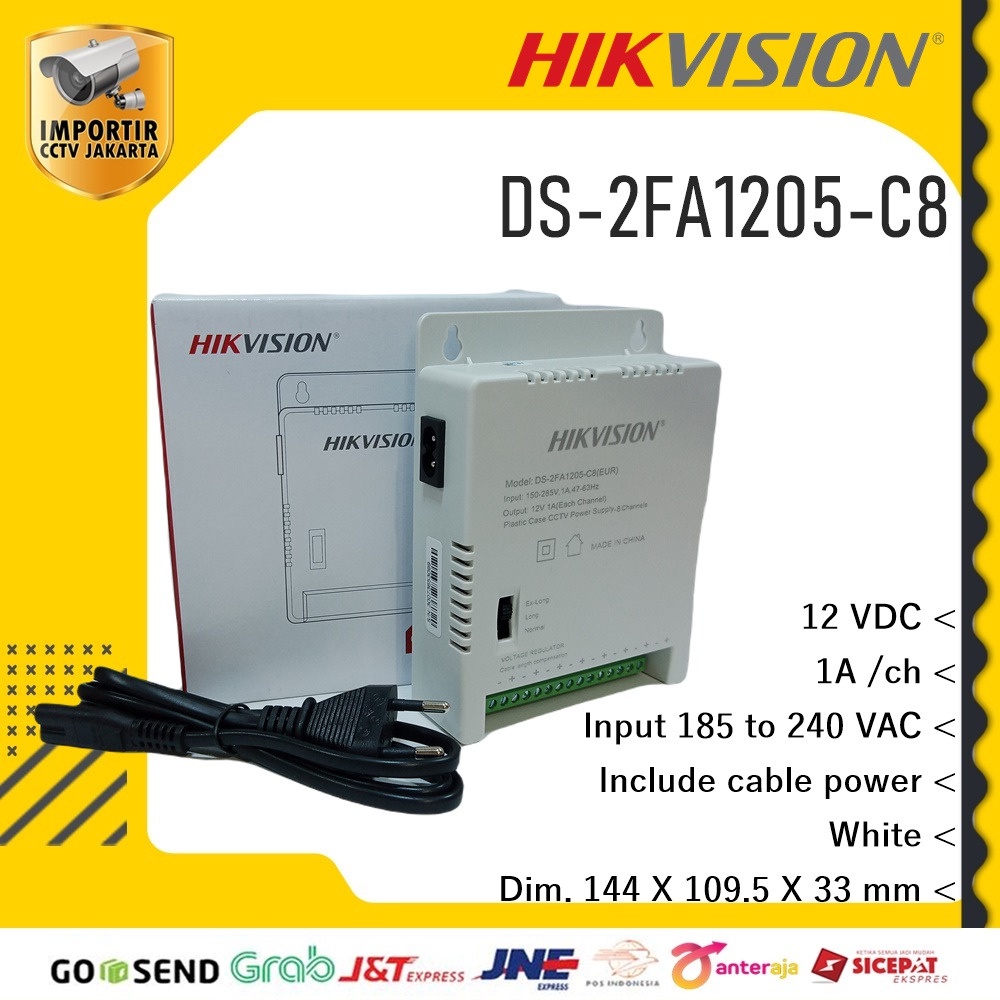 PSU Power Supply Hikvision 8port DS-2FA1205-D8 12V 8A