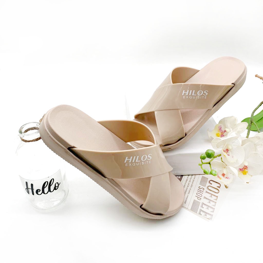 Sandal Selop Wanita Terbaru Sendal Cewek Bahan Karet Tali Silang Uk.36-40